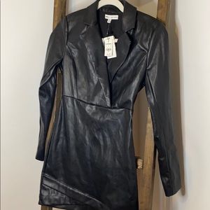 Express Leather Blazer Dress